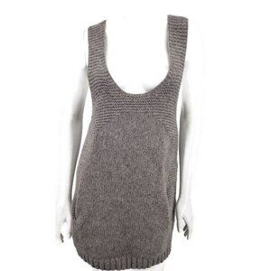 Zhor & Nema Mini Dress Womens Medium Grey Wool Alpaca Tunic Sleeveless Top